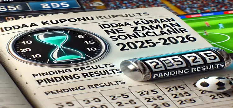 İddaa kuponu ne zaman sonuçlanır 2025-2026