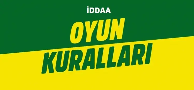 İddaa oyun kuralları