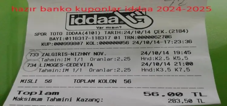 hazır banko kuponlar iddaa 2024-2025