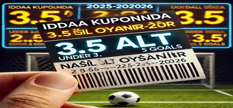 İddaa kuponunda 3.5 alt nasıl oynanır 2025-2026